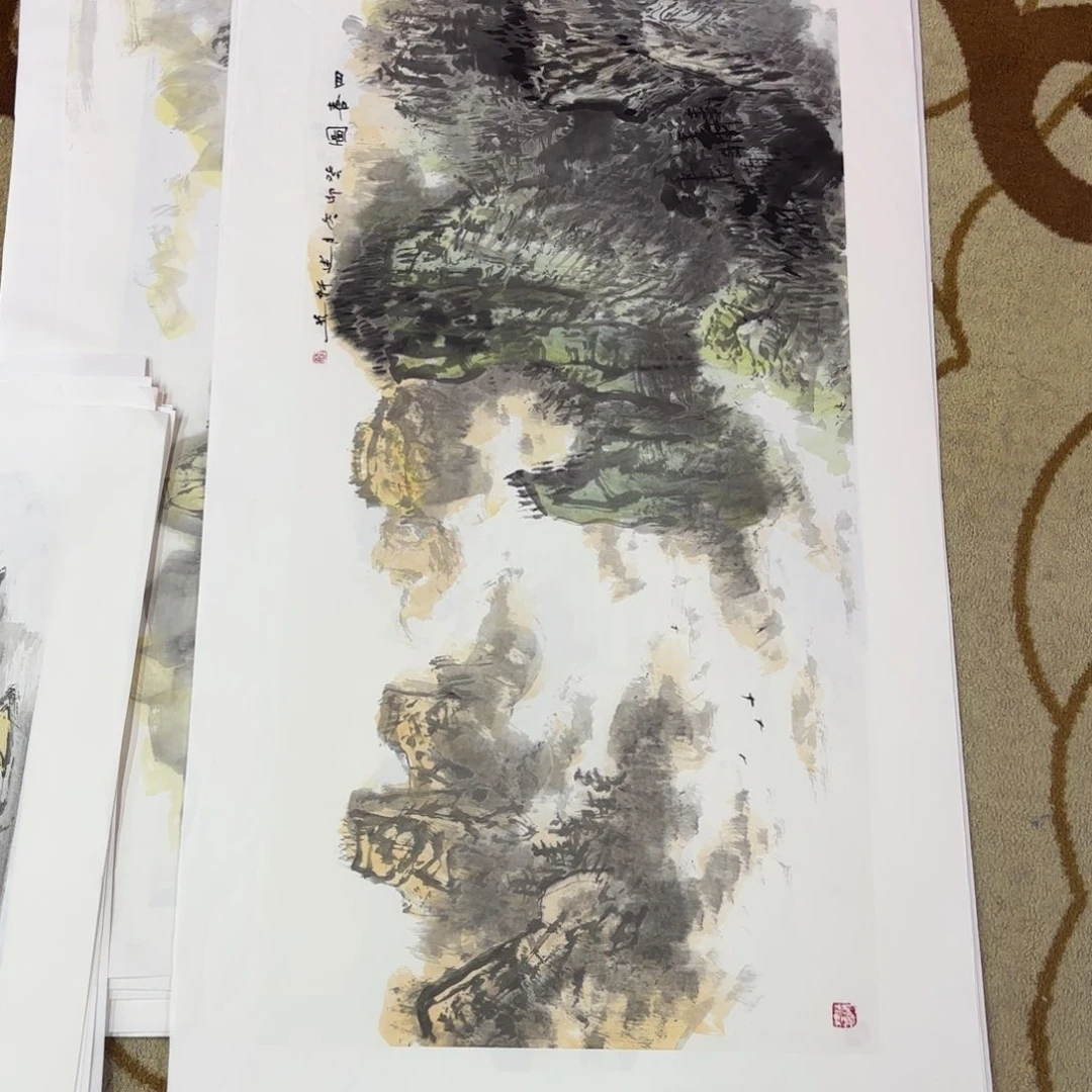 绘画贾述轩三尺山水100/50横