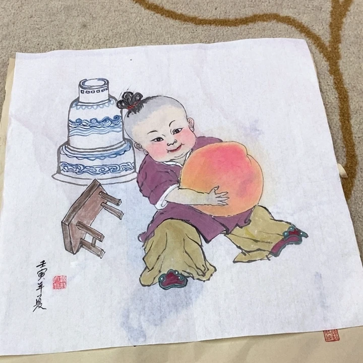书法顾敏珍35斗方人物