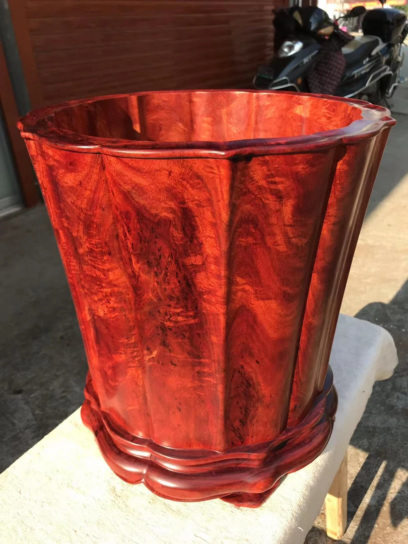 大尺寸 字画筒 书房 家居大摆件（非洲小叶紫檀《血檀》）家用