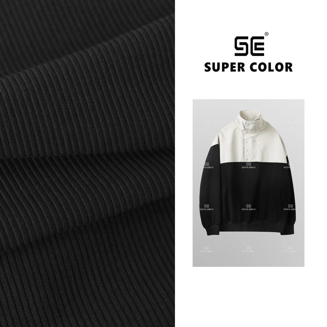 supercolor【黑白立领卫衣】24ss//早秋新款男女同款休闲圆领卫衣 6