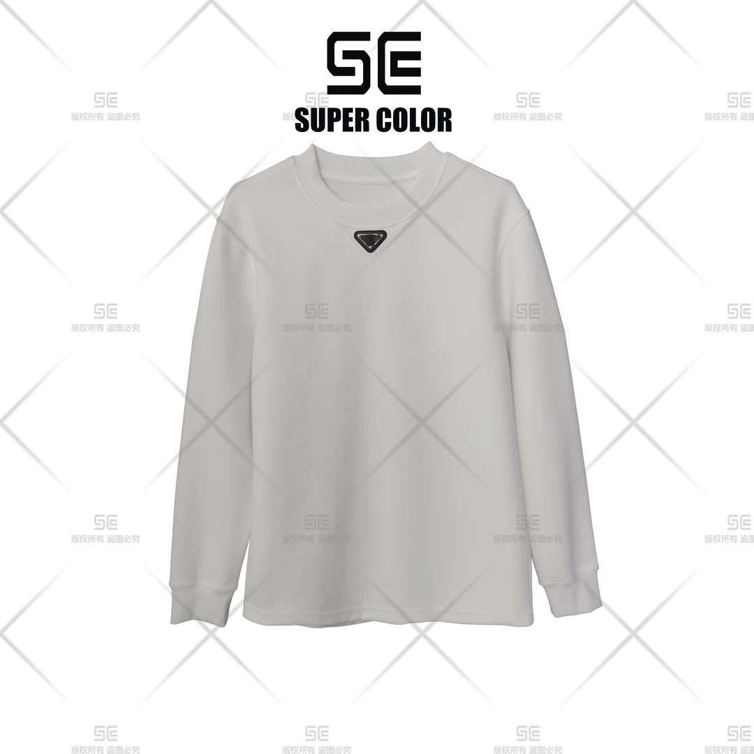 supercolor【三角经典纯色卫衣】 24ss//潮牌情侣款套头卫衣 2