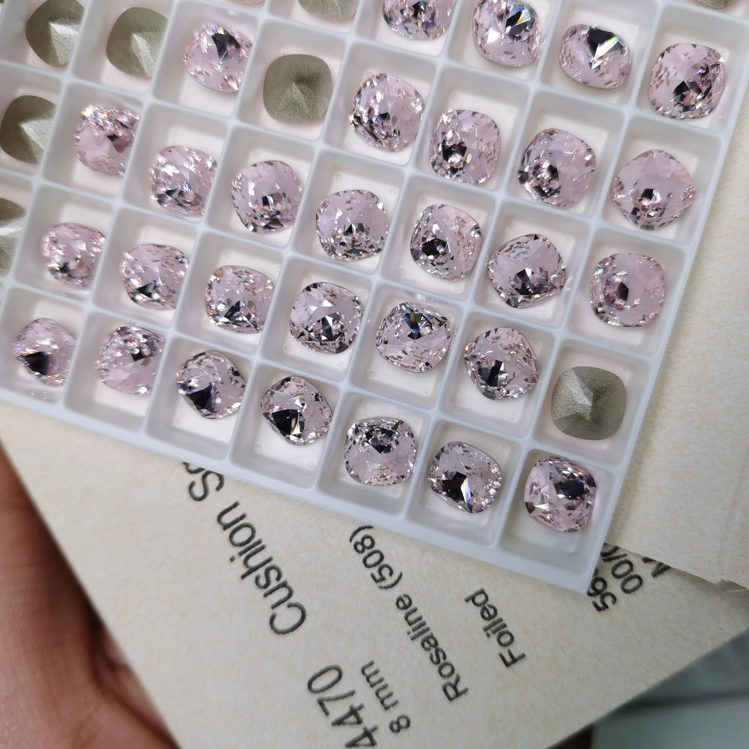 4470特殊色508蔷薇粉8mm肥方指甲钻超闪