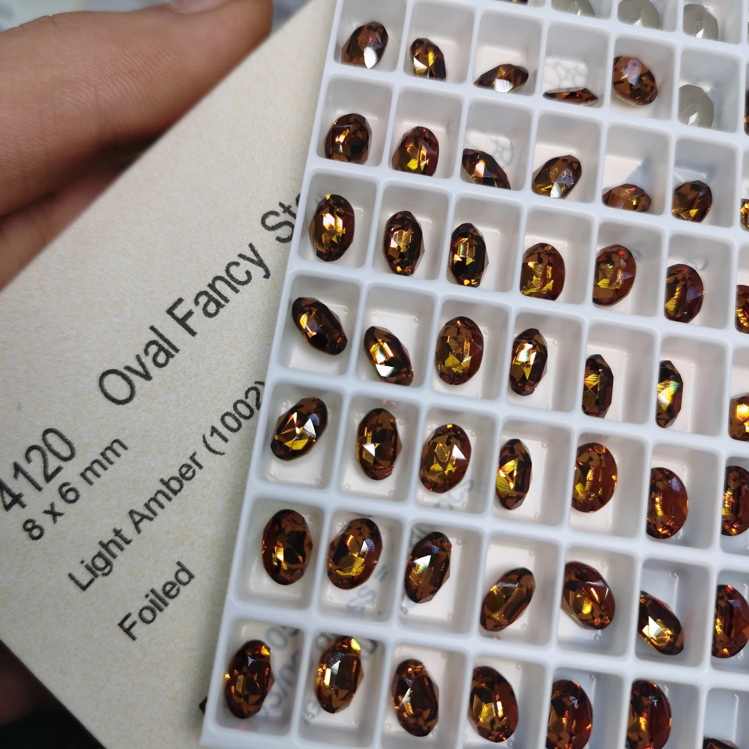 4120美拉德色系1002浅琥珀鸽子蛋8*6mm