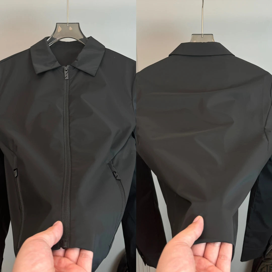 2025休闲男外套男装夹克百搭时尚秋季潮流商务行政夹克翻领8101