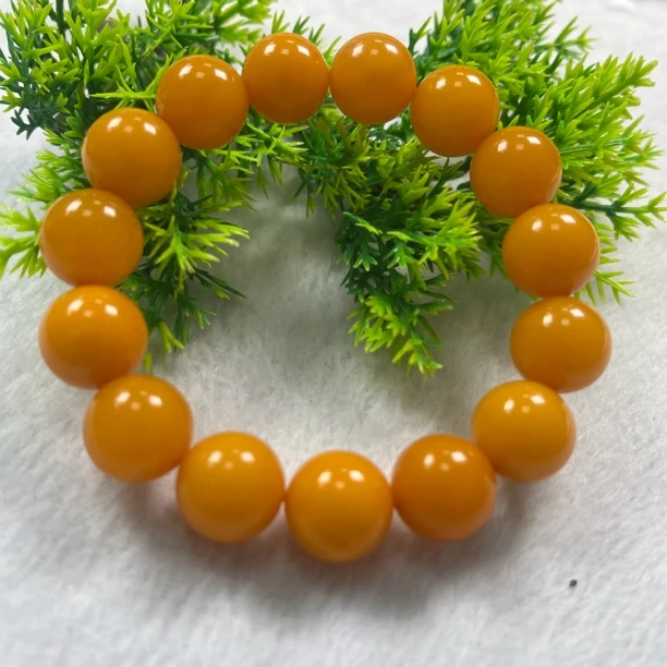 W032古巴新蜜帝王黄手串14➕