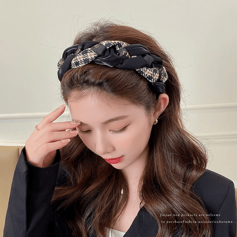 网红发箍女款高颅顶宽边压发卡头饰麻花头箍女2023新款高级感发箍