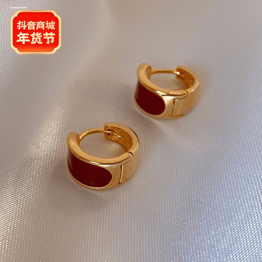 滴油耳扣精致小众个性女网红耳饰显白潮气质新款设计百搭ins简约