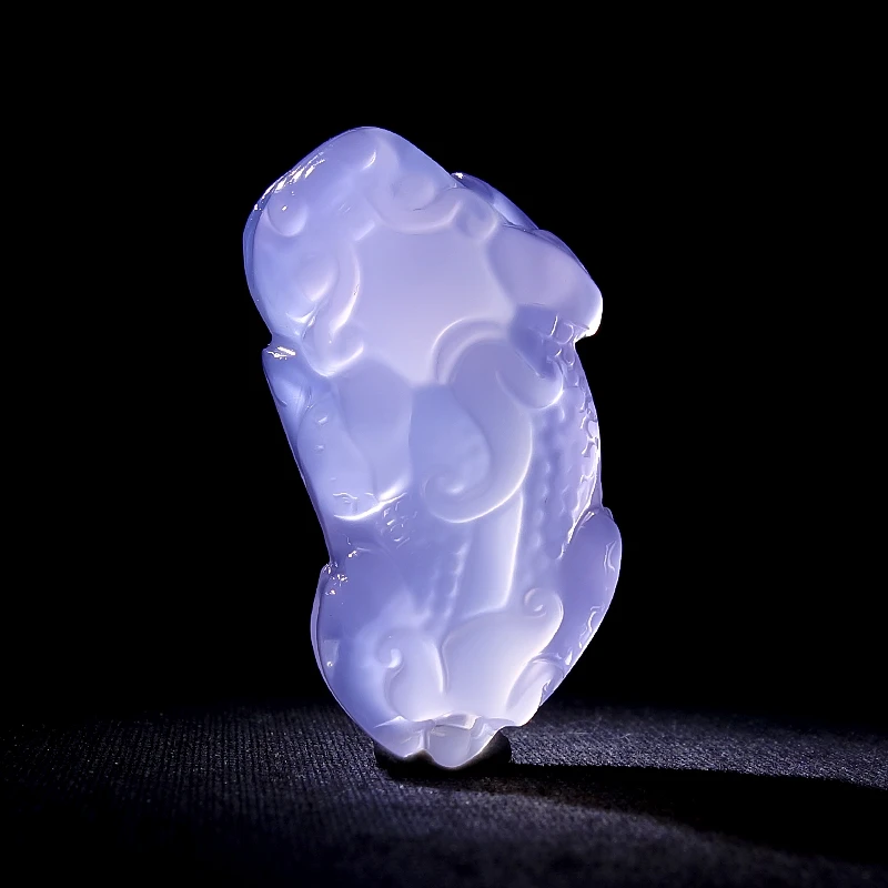 【森念珠宝优选】紫罗兰玛瑙玉髓招财貔貅随机发货拍一发一