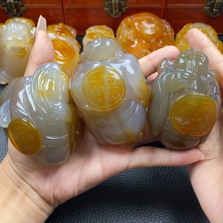 玛瑙/玉髓手把未镶嵌夏**雨