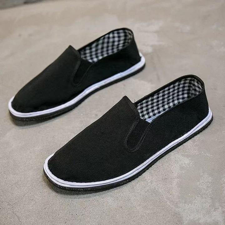 老北京布鞋男款透气单鞋耐磨加厚底布鞋工作劳保鞋男士老年鞋