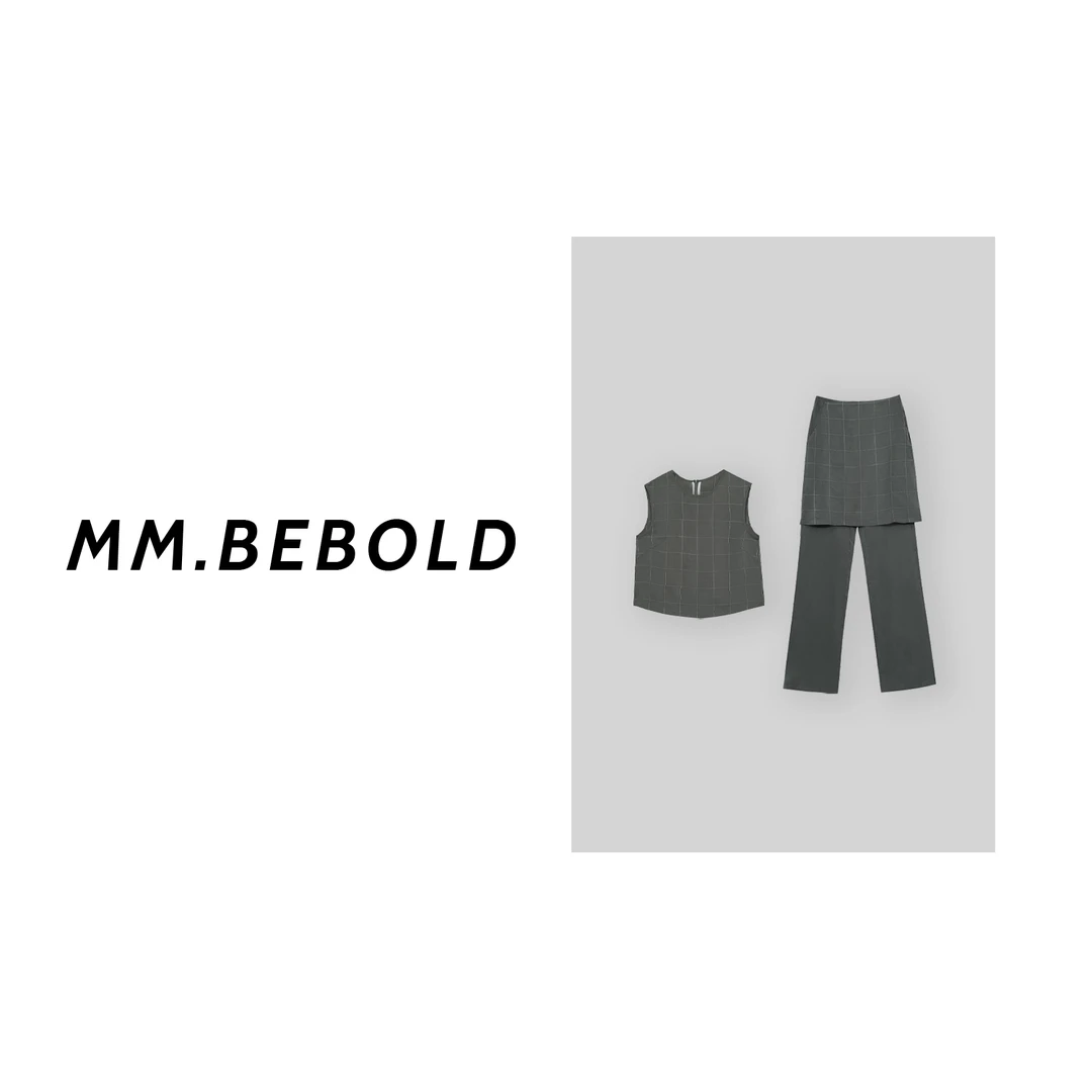 【妙姐精选】网格背心假两件套装MQJ1682-1