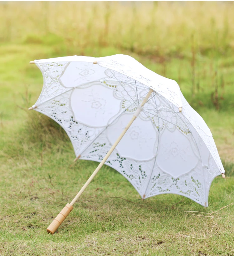 白色新娘伞蕾丝伞手工镂空公主洋伞婚纱拍照摄影法式女孩舞蹈道具