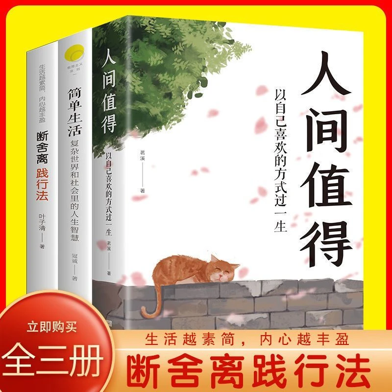 励志人生哲理言情小说实体书籍断舍离践行法人间值得简单生活修行