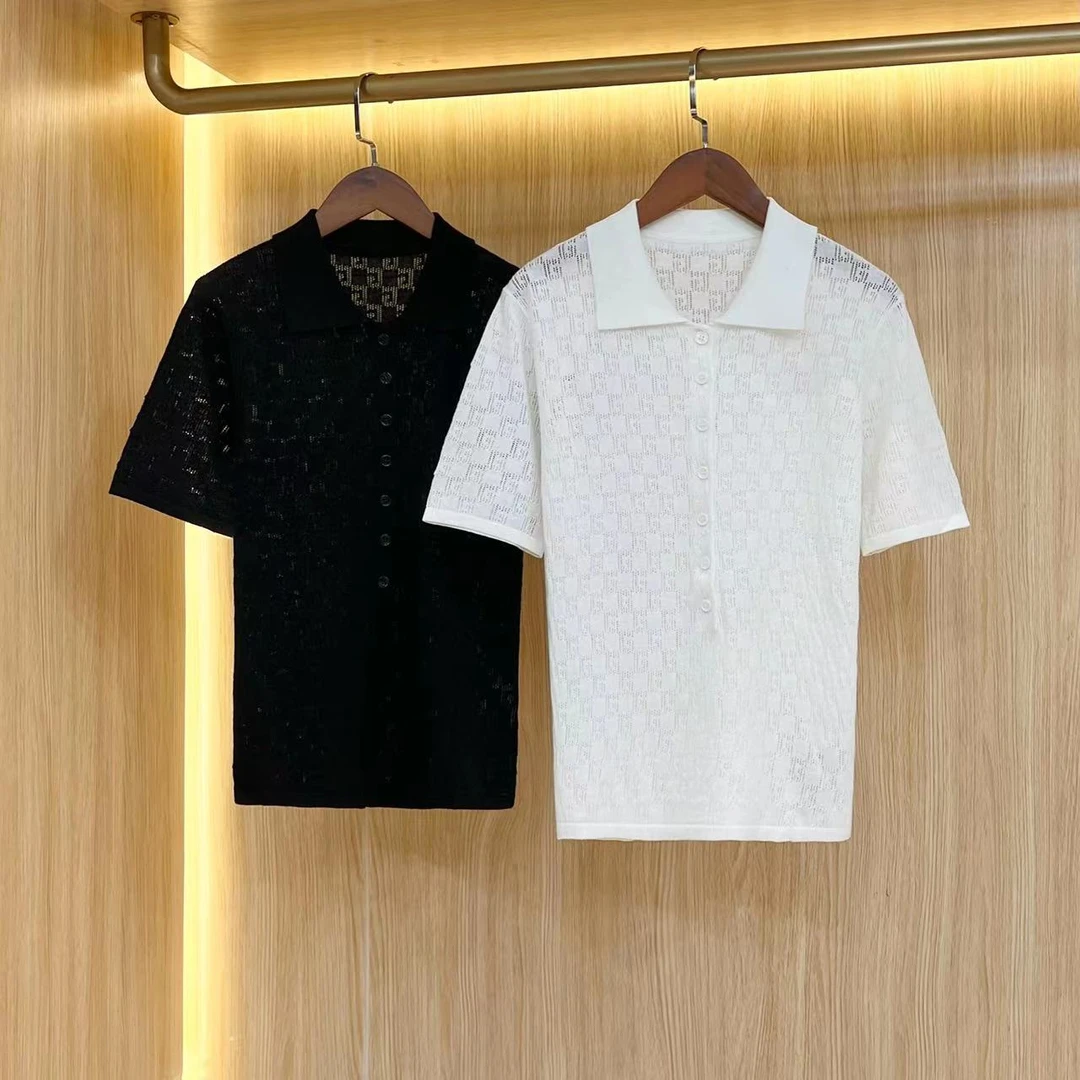 【晨老板】~ ceilina【最近的永远】Polo领长排扣时尚针织衫69237075