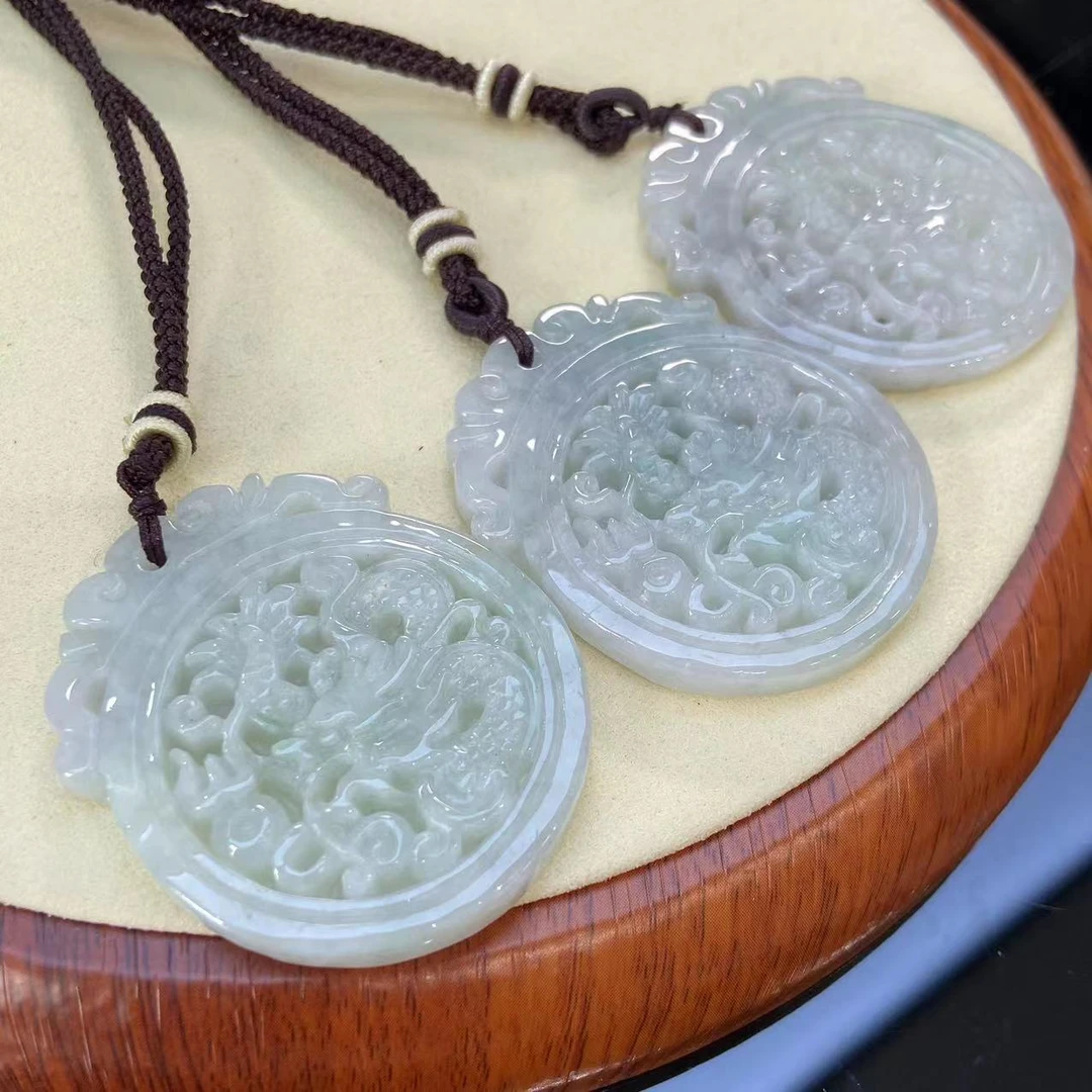 12487天然A货翡翠【龙牌】多样性发一个