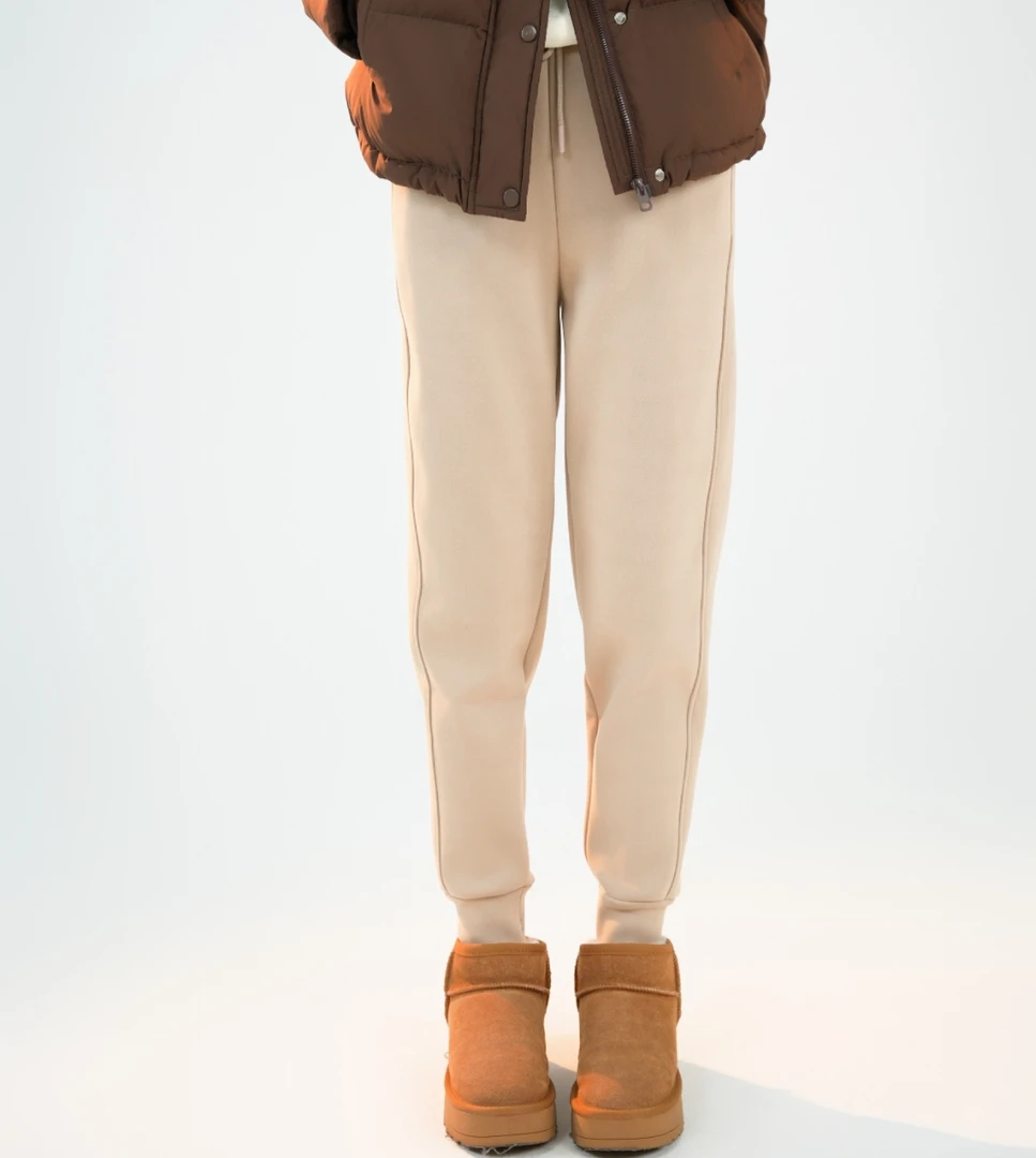 宿慕SUMU 11-29 2024冬季新款时尚休闲纯色抽绳束脚防风裤C53012