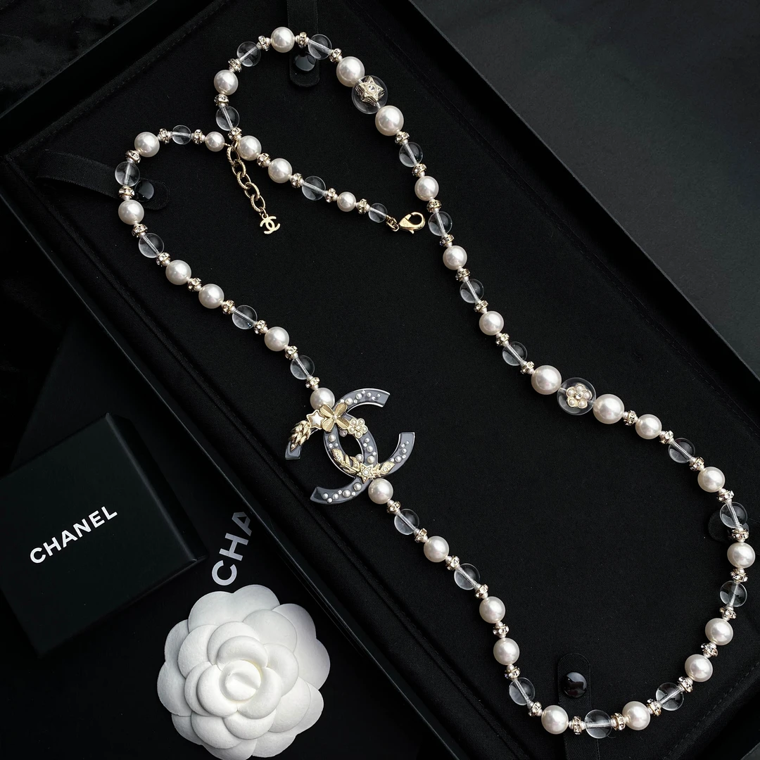 全新未使用 Chanel/香奈儿 经典双C 雪地系列长款项链 S4340