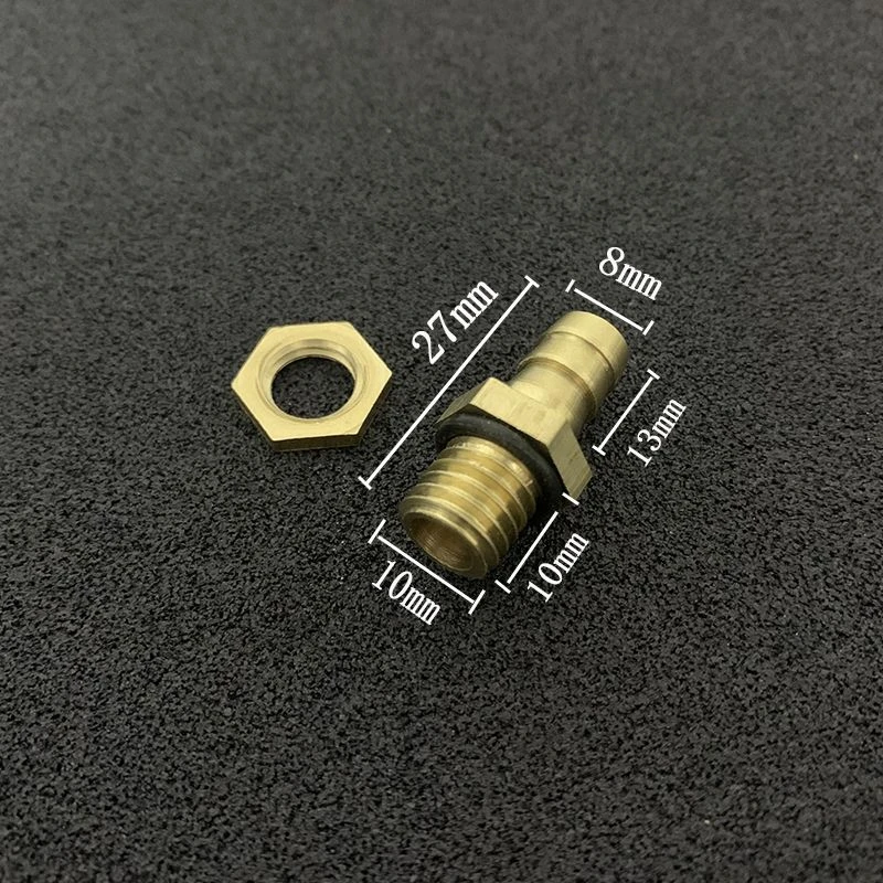 茶盘排水接头纯铜直通螺母接头螺纹连接头茶台出水嘴茶具配件零配