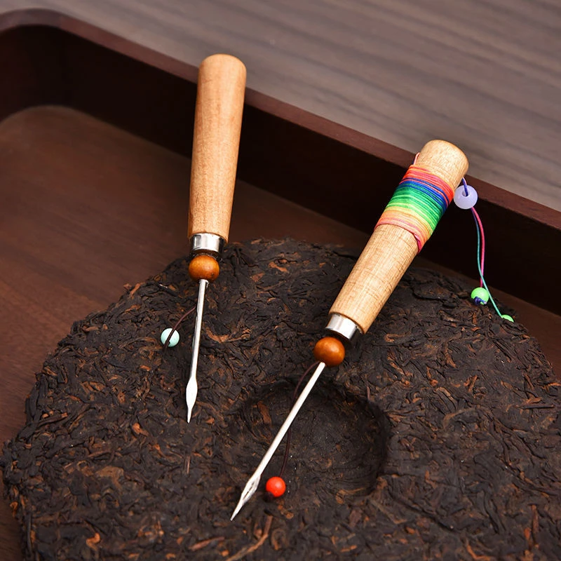 茶刀茶道功夫茶具零配件家用普洱茶饼撬茶器木柄白茶茶锥松木茶针