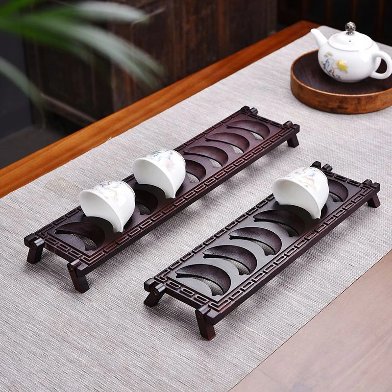 竹制茶杯置物架子重竹茶杯架家用会议晾杯架多款式茶具配件架