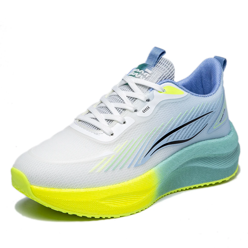 男女同款减震碳板跑步鞋弹力透气运动鞋轻便慢跑鞋男女户外运动鞋