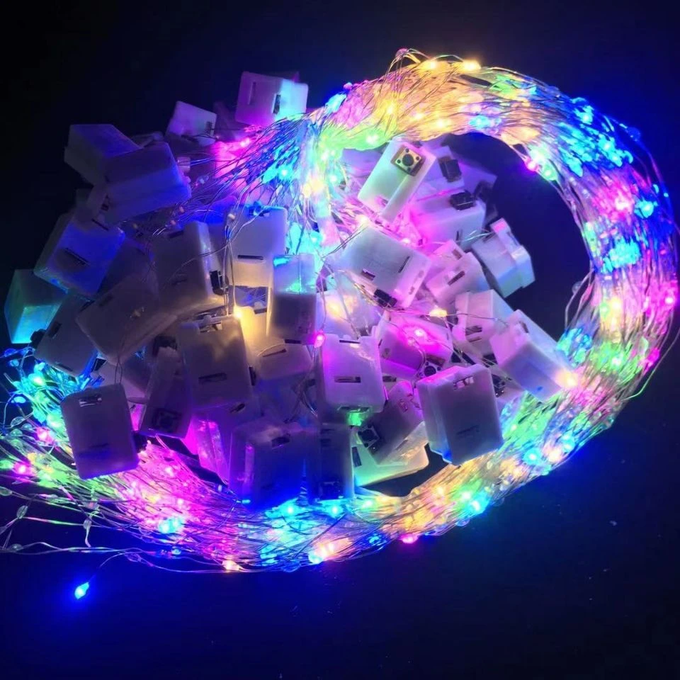 闪光LED灯串铜线鲜花花束礼盒蛋糕满天星头纱花店灯串 三档可调