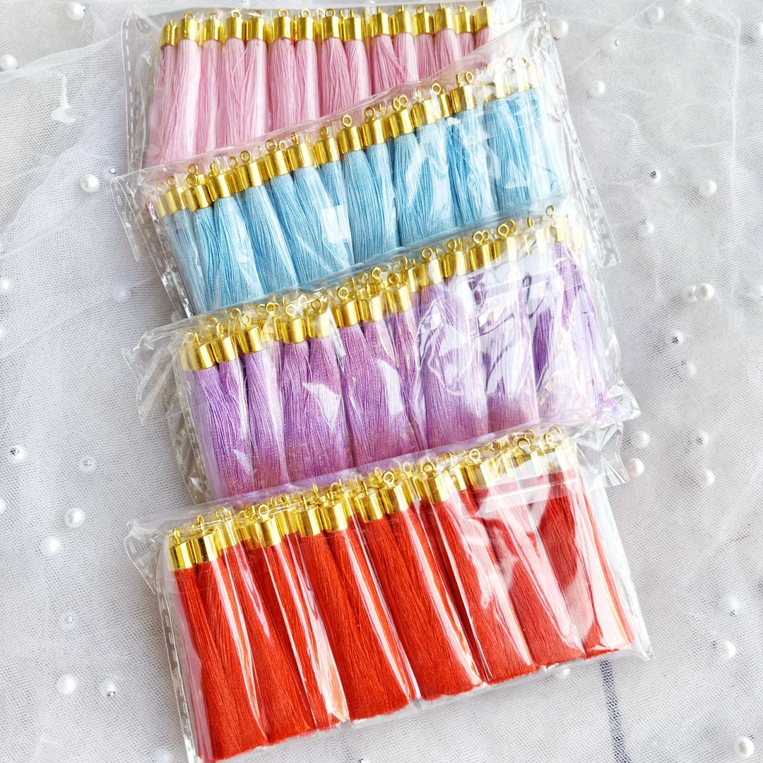 玖阁家纯手工流苏6厘米合金帽砝码流苏diy对夹发簪头饰蝴蝶结配件