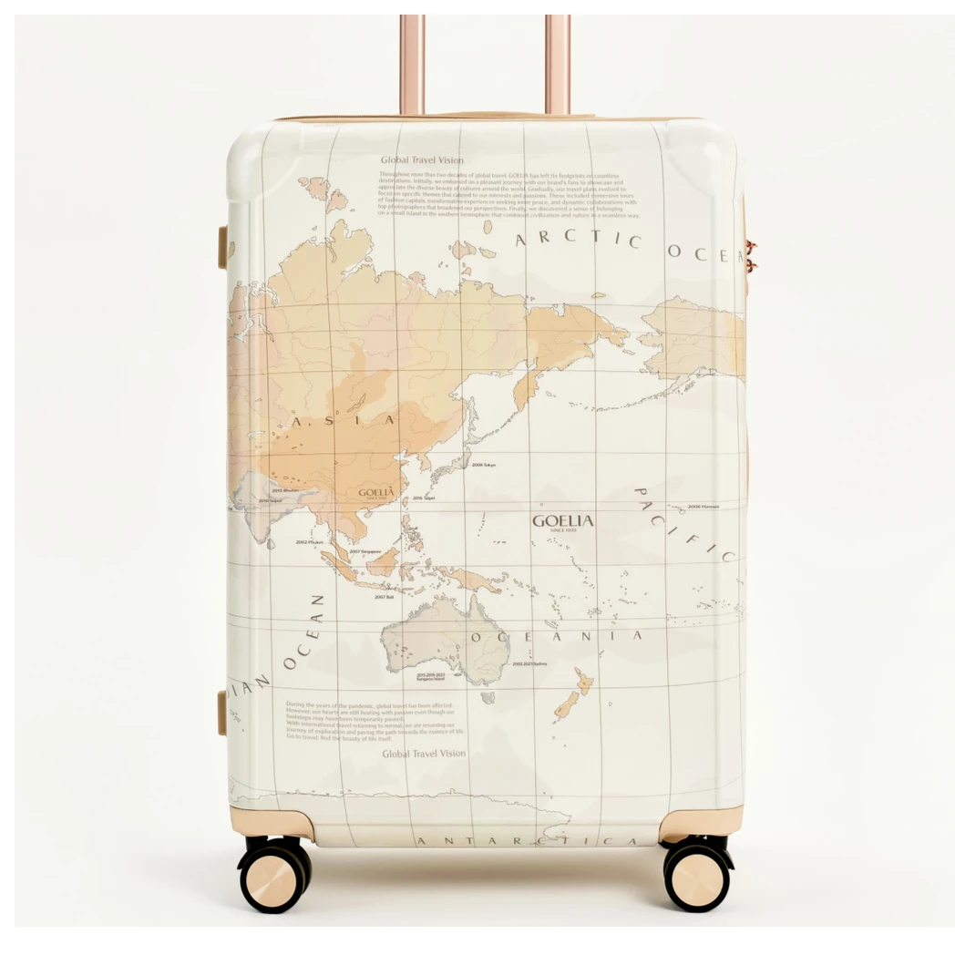 歌莉娅夏季新品 20寸地图拉杆箱 1371T3001