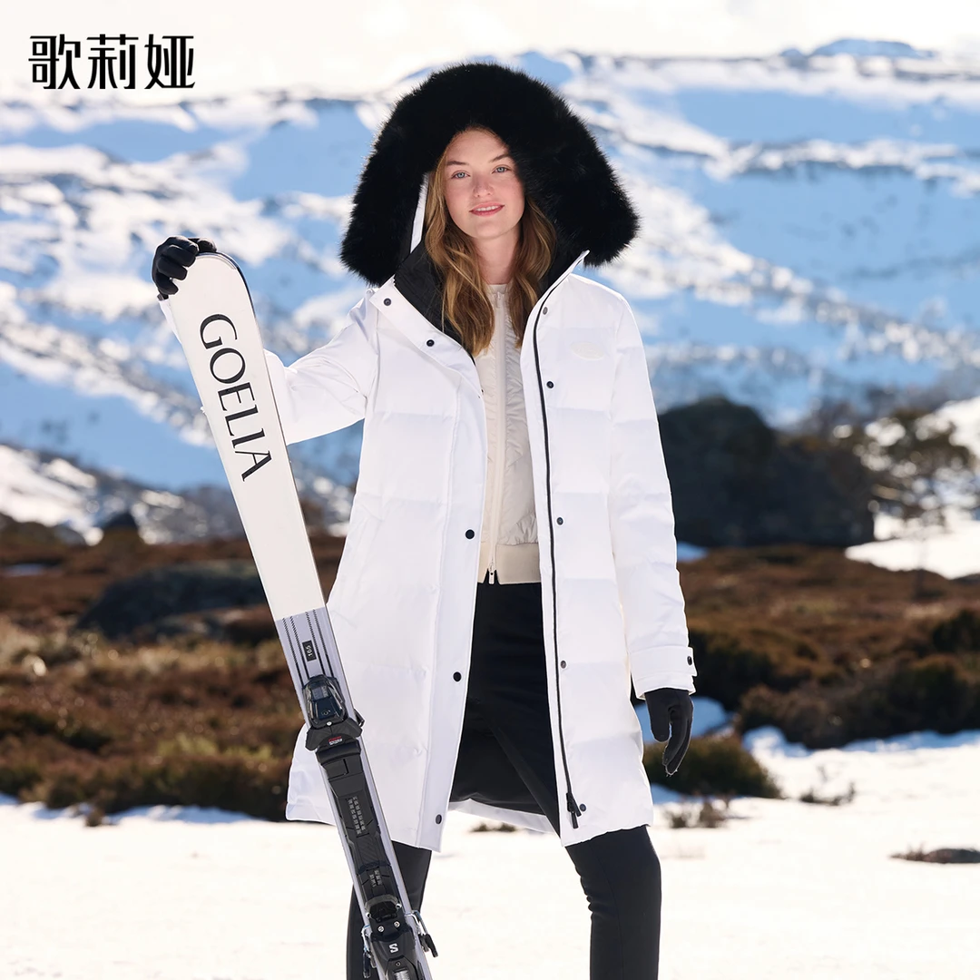 【直降】歌莉娅冬季极寒收腰中长款羽绒服保暖1BNL8C040显瘦