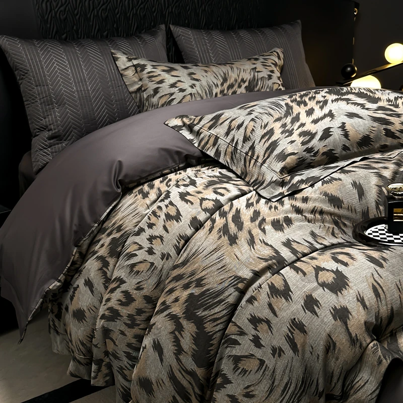 魅惑】新款轻奢长绒棉色织提花床品四件套设计师款