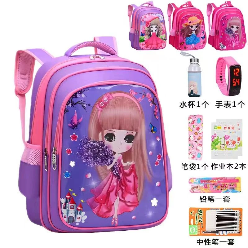 女童小学生幼儿园儿童书包女一二三四五六年级女孩3-6-12岁超轻便