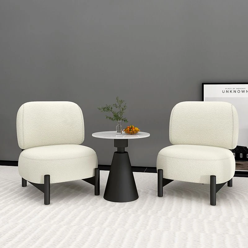 网红蛇形弹簧铁艺沙发椅客厅美容院民宿接待洽谈阳台懒人休闲椅