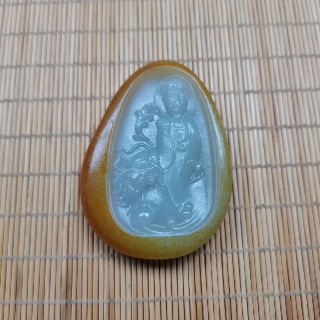 新疆和田玉玉龙观音挂件