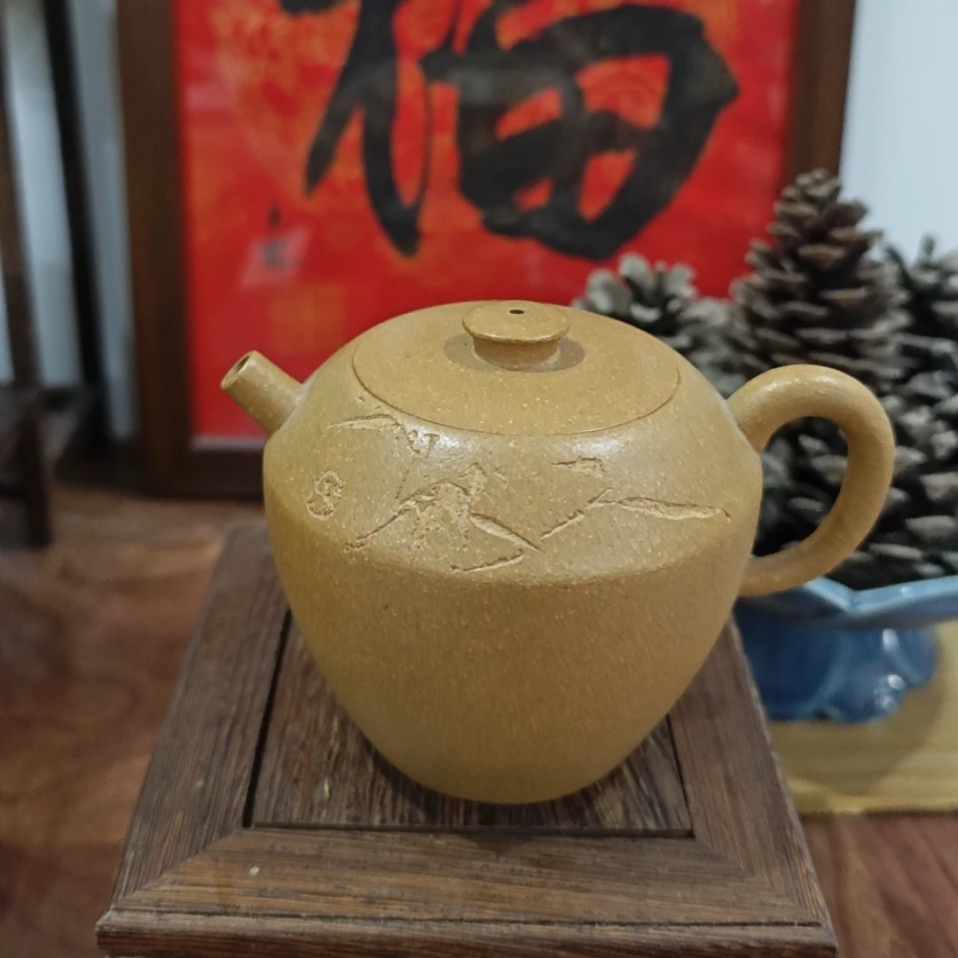 宜兴市原矿紫砂壶黄金段巨轮