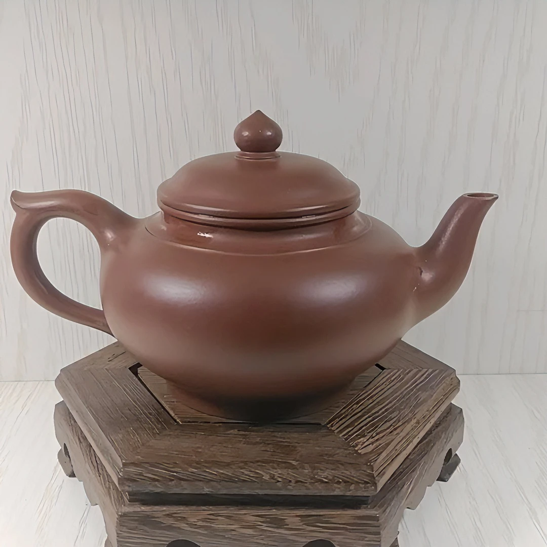 陈莉紫砂    笑樱   底槽清  200CC球壶紫砂壶家用纯手工泡茶茶具