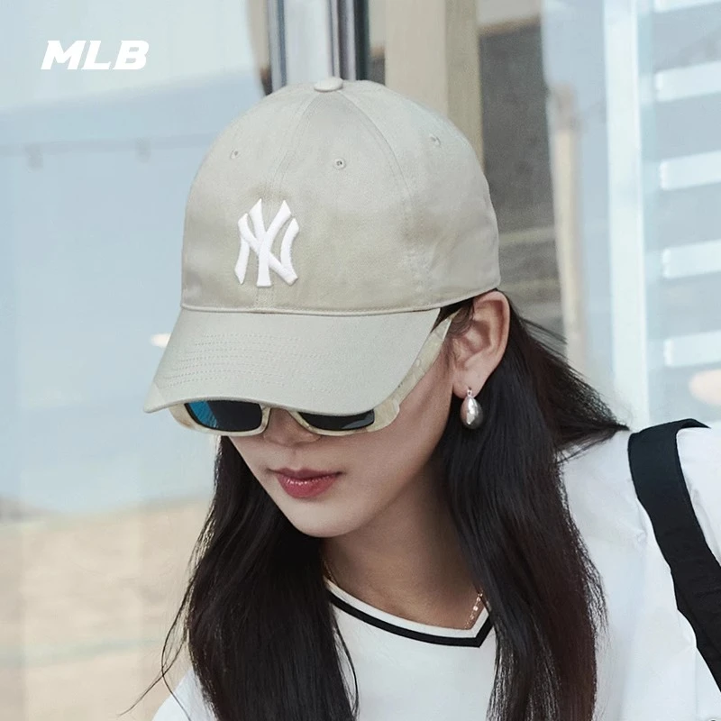 MLB官方 男女情侣软顶美拉德棒球帽明星同款鸭舌帽M19FCP66