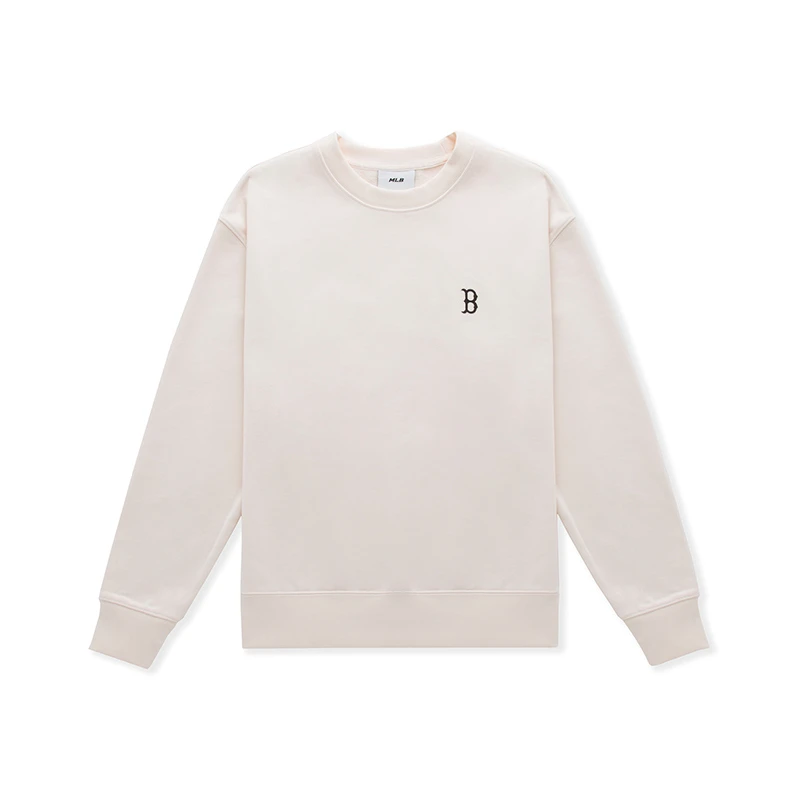 MLB男女情侣简约纯色圆领套头卫衣宽松百搭春夏 3AMTB9144