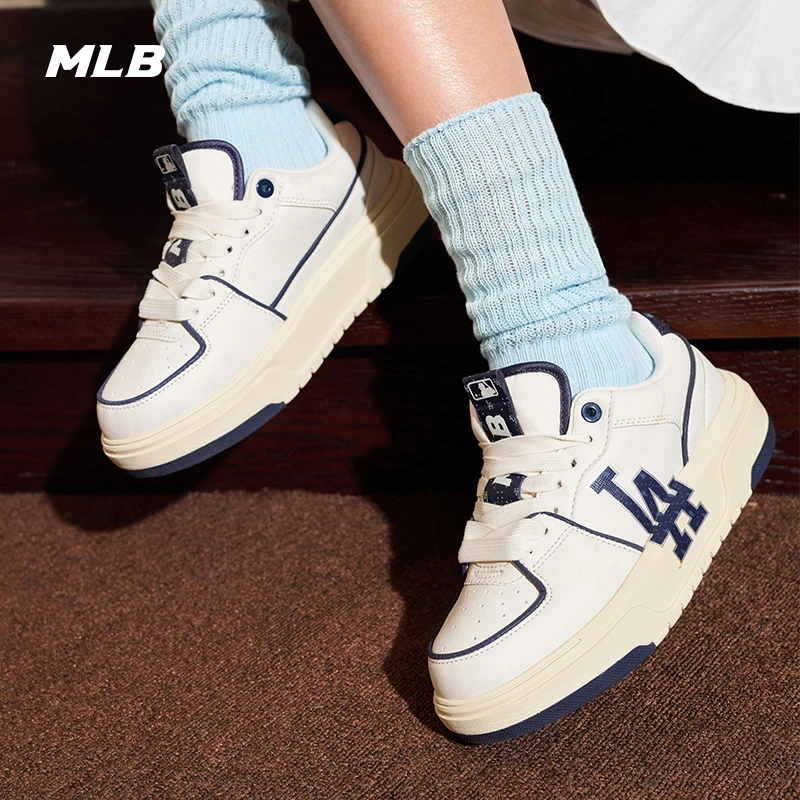 MLB官方跑者美学板鞋时尚学长鞋暗纹老花百搭潮流夏季SXCBO/SXCLB