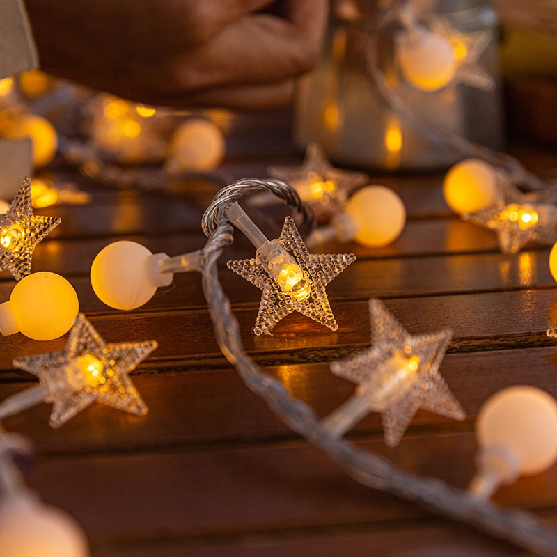 室内氛围布置小彩灯闪灯灯串满天星户外露营LED防水帐篷装饰灯带