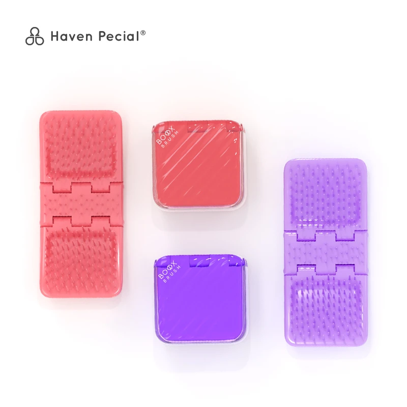 Haven Pecial便携顺发梳按摩梳洗头梳防打结一梳到底手工折叠梳子