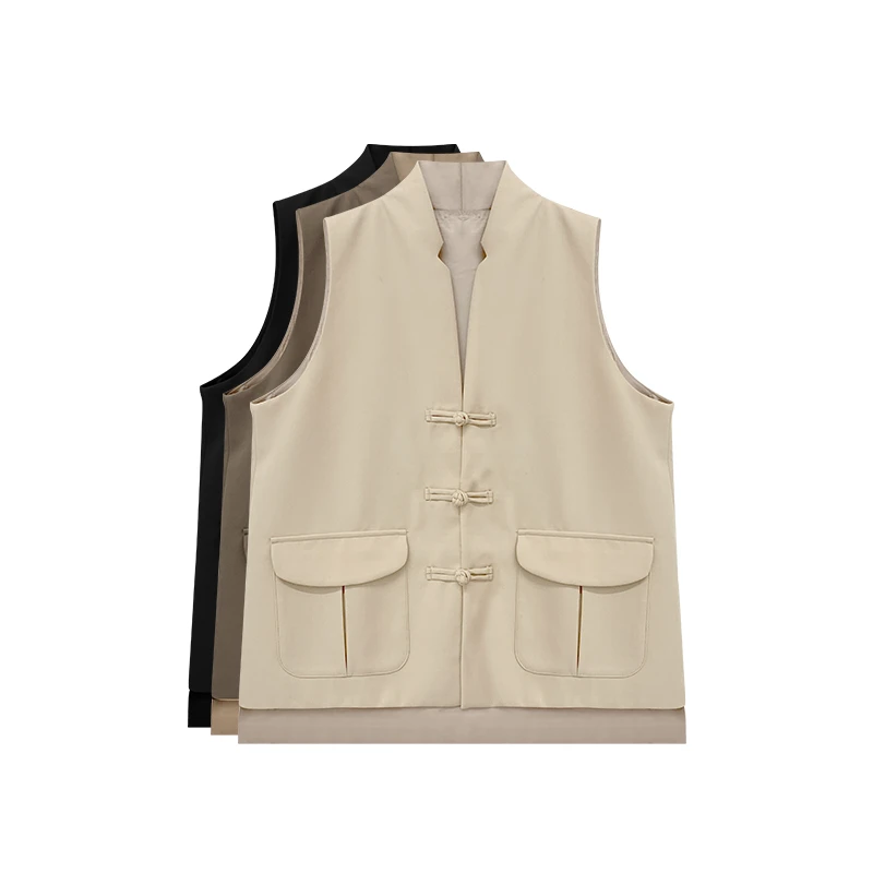 【橙庐】102506新中式盘扣马甲