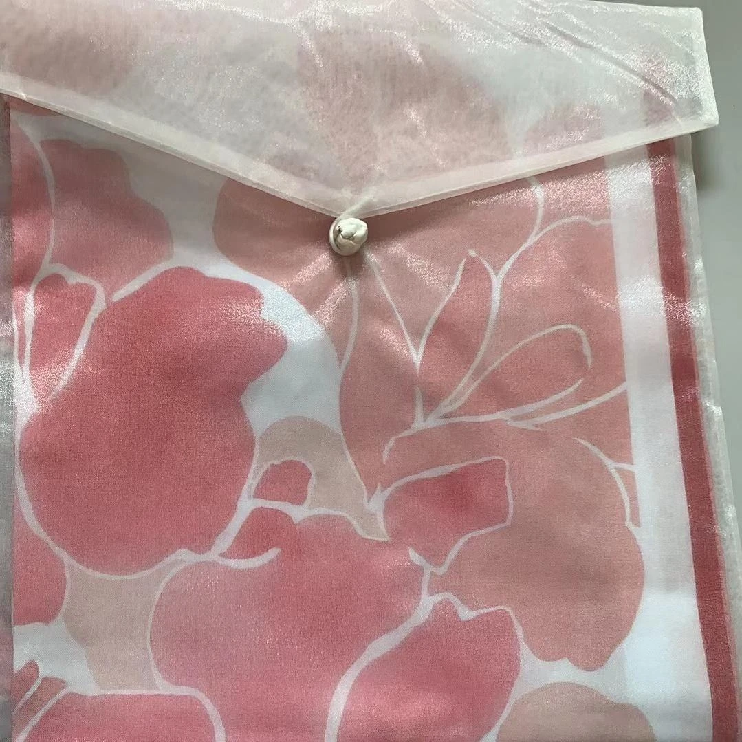 102398粉黛水墨晕染真丝丝巾