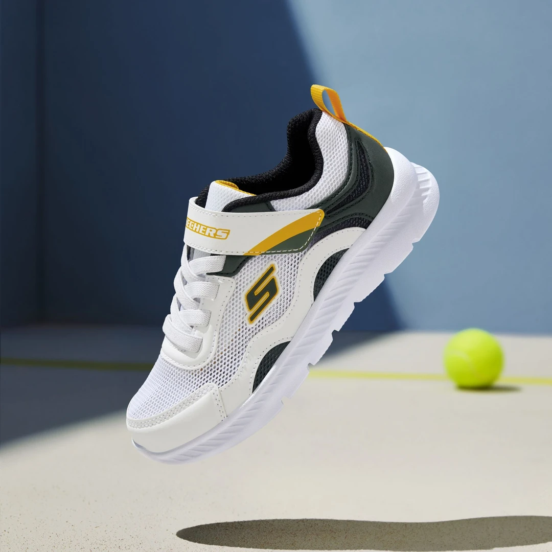 Skechers斯凯奇儿童透气休闲鞋四季网眼魔术贴跑步运动鞋405283L