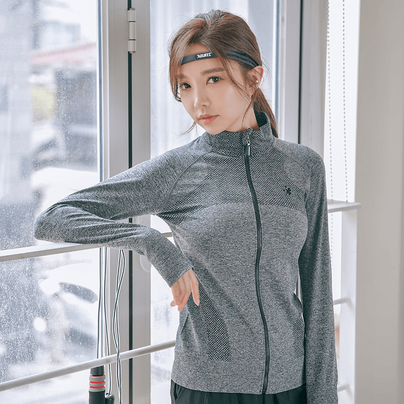 意璐佳运动外套女健身房修身显瘦速干衣瑜伽 跑步 健身外套女