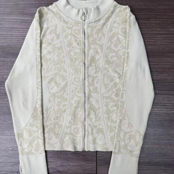 （琴姐家）提花运动外套女修身显瘦速干衣瑜伽跑步长袖健身外套女