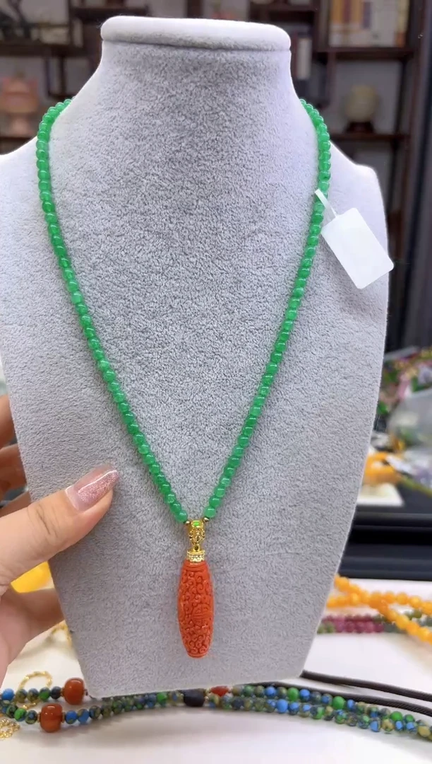 【闪购商品】翡翠毛衣链未镶嵌DIY款X168