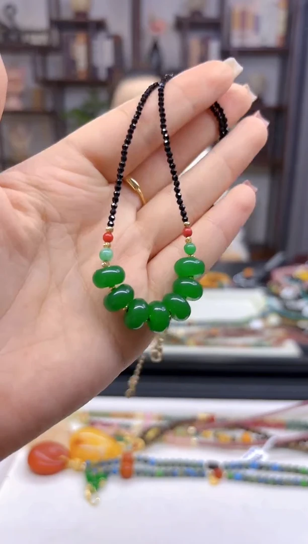【闪购商品】翡翠颈饰未镶嵌DIY款X365