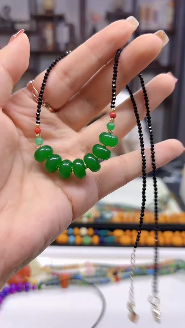 【闪购商品】翡翠颈饰未镶嵌DIY款X365