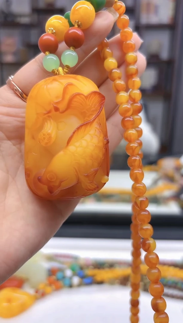 【闪购商品】蜜蜡毛衣链未镶嵌M178