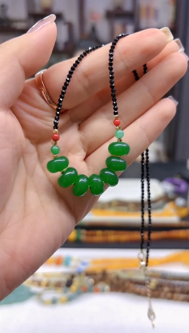【闪购商品】翡翠颈饰未镶嵌DIY款X365